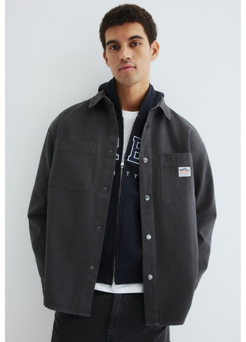 Чоловіча верхня сорочка оверсайз Н&М (58574) S Темно-сіра H&M (364358550)