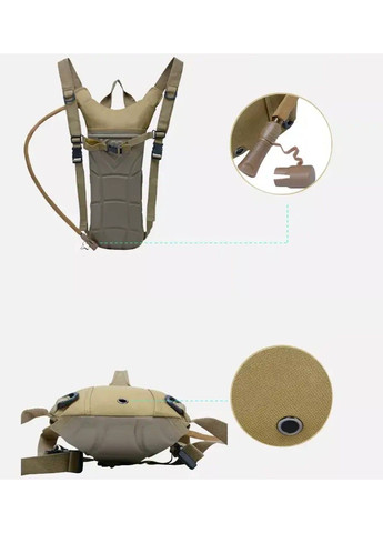 Тактическая питьевая система гидратор KMS (гидропак + рюкзак) Хаки No Brand (332635828)