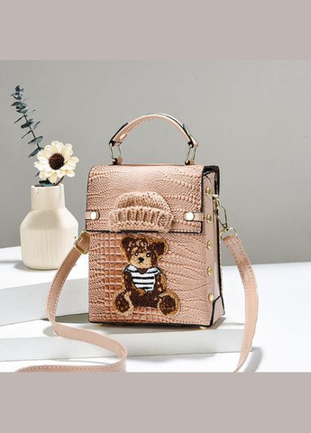Детская мини сумочка с мишкой рептилия, маленькая лаковая сумка для девочек с медведем на плечо No Brand (334730225)