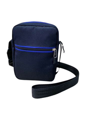 Сумка кросс-боди через плечо Plutcor (18.5*14*6) черная с синим No Brand (348322567)