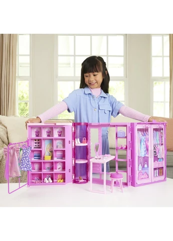 Стильная гардеробная с куклой HXD58 Barbie (335401179)