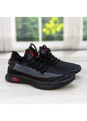 Черные демисезонные кроссовки подростковые текстильные FDEK