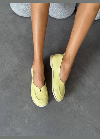 Женские балетки с анатомическим носиком barefoot Helen | светло-жёлтые натуральная кожа (332196864)