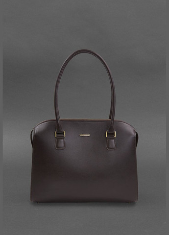 Жіноча шкіряна сумка Business темно-коричнева Краст (A-028509) BlankNote (327874141)