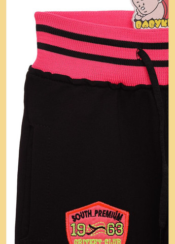 Черные демисезонные джоггеры штаны для девочки трикотажные в-9 черные 146 см (36187) BABYKROHA