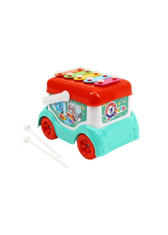 Ксилофон игрушка автобус из пластика для детей от 2 лет в ассортименте 9857 ТехноК Тех9857 (370973239)