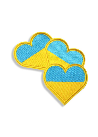 Аплікація для одягу нашивка Серце Прапор Україна №2/6х6см FROM FACTORY APURK2 (336947732)