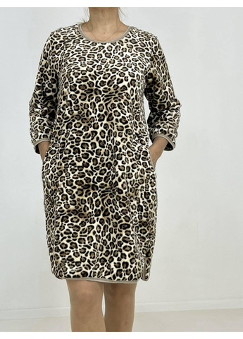 Туніка жіноча велсофт Лео Pars 42-44 Коричнева (84156020-1) Triko (364894715)