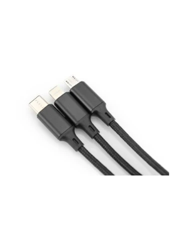 Дата кабель USB 2.0 AM to Lightning + Micro 5P + USB-C 1.0m charge only (AK-300160-010-S) Digitus USB 2.0 AM to Lightning + Micro 5P + USB-C 1.0m ch (388705312)