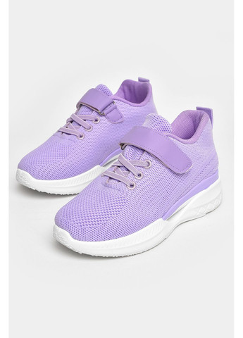 Сиреневые демисезонные кроссовки детские текстильные сиреневого цвета Let's Shop