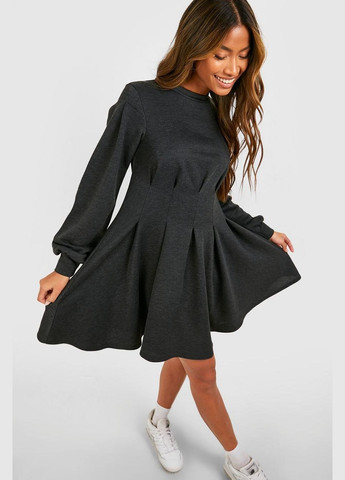 Сіра повсякденний сукня Boohoo однотонна