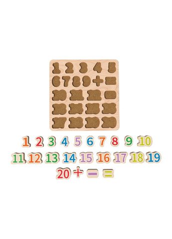 Деревянный пазл-головоломка Цифры 24 шт разноцветный Lidl Playtive (292715127)
