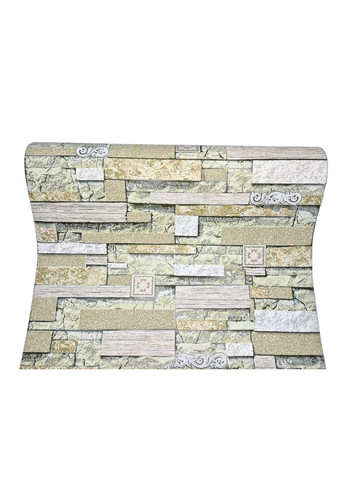 Шпалери вінілові 10.05 × 0.53 м Слов’янські шпалери 9408-04, зелені для спальні, вітальні, коридору, кухні Слов'янські шпалери (340275330)