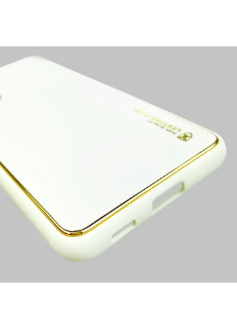 Чехол для Galaxy S21 FE SM-G990B кожаный с золотой окантовкой на самсунг с21 фе Samsung (366018927)