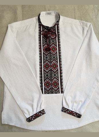 Белая мужская вышиванка ручной работы на домотканом полотне "ясница" Hand Made узор украинская символика прямой, свободная хлопок, домотканное полотно (335413354)