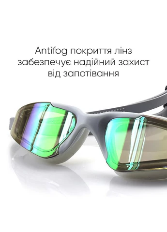 Окуляри для плавання Anda Pro Уні Anti-fog Сірий OSFM Renvo (333960459)
