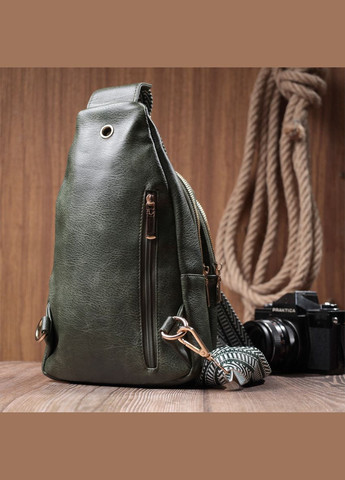 Зручна жіноча сумка з однією лямкою через плече з екошкіри 22756 Vintage (304533749)