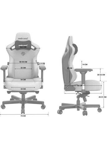 Геймерское кресло Kaiser 3 XL Leather Orange (AD12YDC-XL-01-O-PV/C) [121765] Anda Seat (400983084)