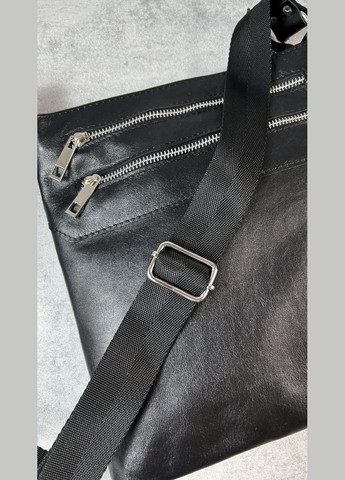 Сумка кожаная мужская функциональная черная NIUNIU (296662346)