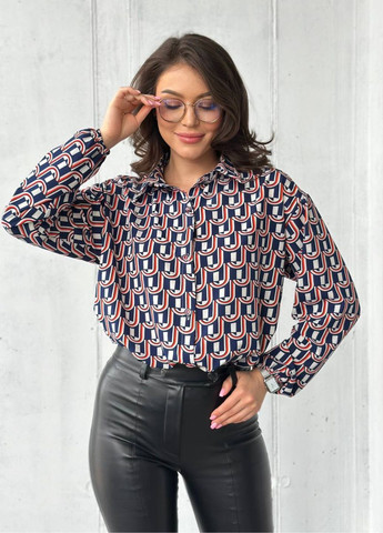 Синіти сорочка вільного крою з довгим рукавом Tik-Tak