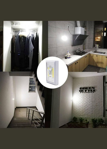 Ночной выключатель светодиодный на LED лампах и на батарейках 5W (1756375558) No Brand (325684107)