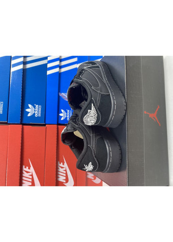 Черные демисезонные кроссовки мужские nike jordan 1 low og travis scott black найк аир джордан No Brand