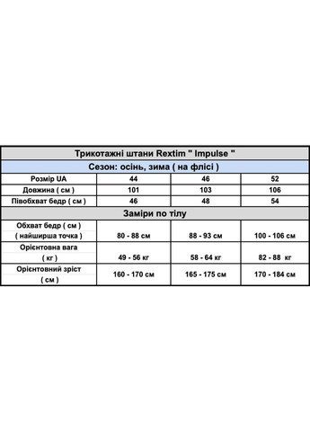 Спортивні зимові трикотажні чоловічі штани від Rextim Impulse (349451408)