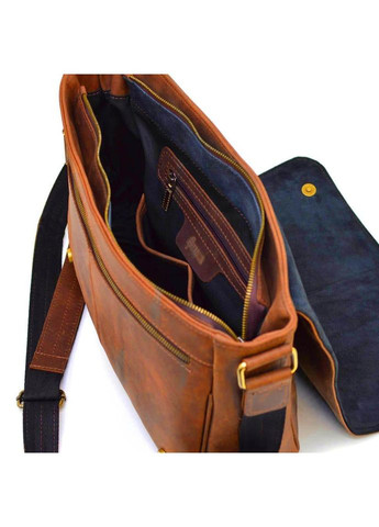 Сумка крос-боді через плече для документів та для телефону чоловіча з натуральної шкіри Коричневий 37293 TARWA (353690200)