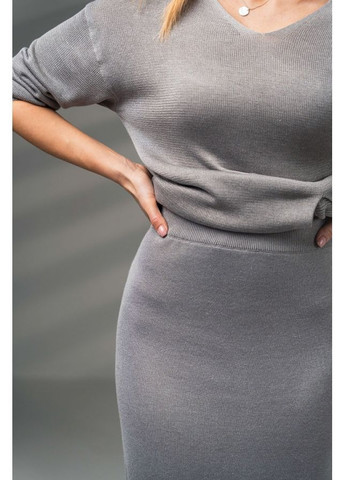 Серая юбка макси 2740 черный Triko Bakh