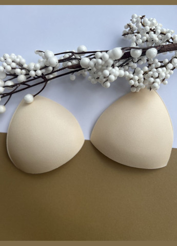 Чашки-вкладиші трикутні для купальника БЕЖЕВІ 15см чашечки трикутники в купальник (підрізаються під розмір) Po Fanu (334003954)