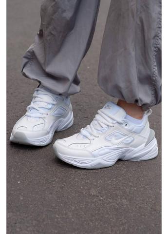 Білі Осінні кросівки чоловічі nike m2k tekno white big swoosh найк м2к текно No Brand