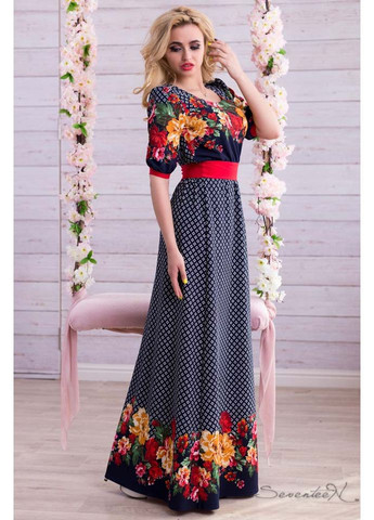 Синее платье 612.1311 Seventeen