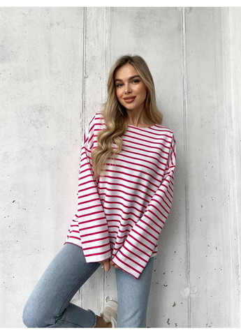 Базовий лонгслів оверсайз із турецької двонитки — ЗАМІР В ОПИСІ DK/DL Мода без кордонів (369899528)