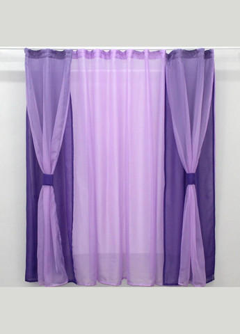 Шифоновые занавески шторы короткие 2x270x170 см (zanaves001-3) No Brand (306633912)