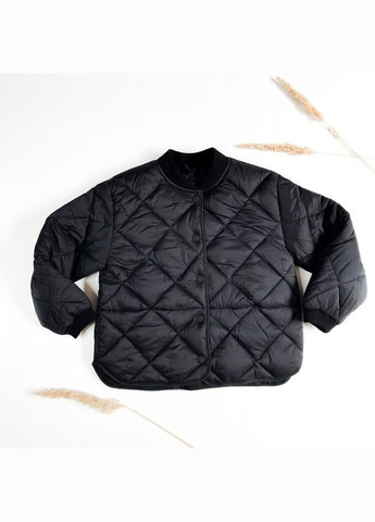 Черная демисезонная куртка 116 см черный артикул л496 Zara