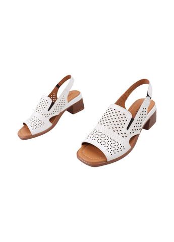 Белые босоножки женские белые натуральная кожа Lifexpert