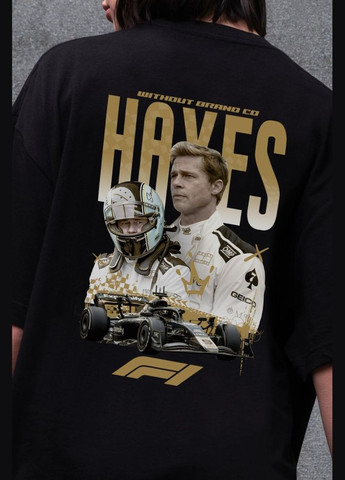 Оверсайз Футболка С Принтом Hayes Black Without (347584697)