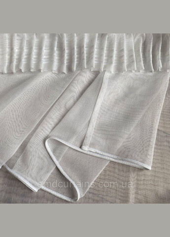 Комплект штори 2 шт. з підхватами 200х250 см мікровелюр Сірий, тюль бамбук 300 см Тепло-білий No Brand (337354203)