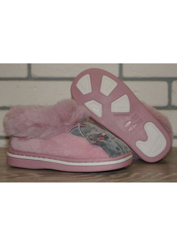 Тапочки дитячі Чуні з милим котиком бузкові з сірим Lion (285710595)