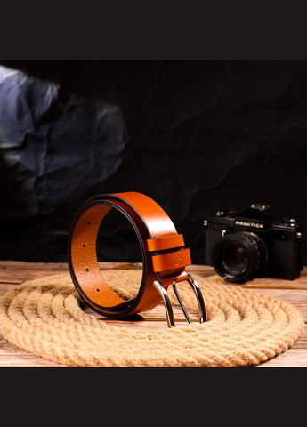 Чоловічий ремінь шкіряний 21472 Рудий Grande Pelle (302972220)