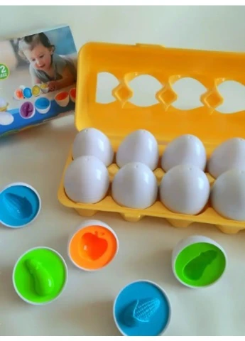 Овощи и фрукты 3D сортер "Яичный лоток" Matching Eggs 48666 Fun Game (297129590)