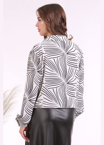 Молочная блузка женская 057 паутинка черные креп молочная Актуаль