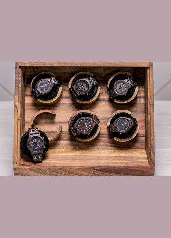 Підставка для годинників «Elite» з дерев'яною кришкою Органайзер для годинників EcoWalnut (295266120)