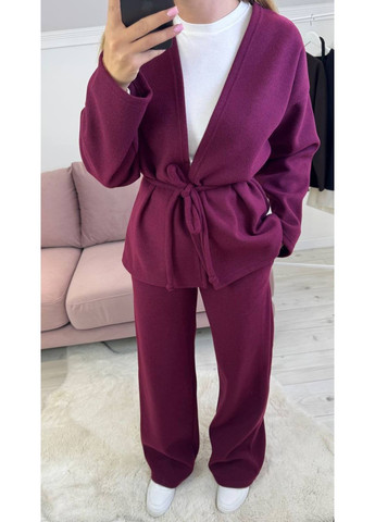 Костюм вʼязка Ангора штани вільного крою та кофта на запах Україна (362622853)