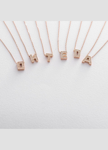 Золотое колье с буквой М (фианиты) кол01255М 40 Oniks (264644372)