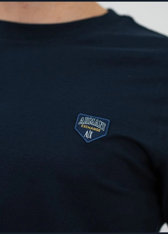 Темно-синяя футболка мужская с коротким рукавом Armani Exchange A|X
