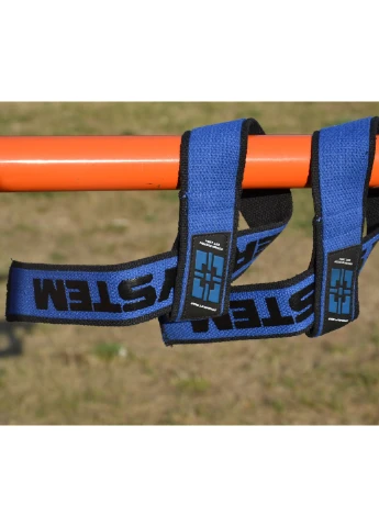 Лямки для тяги PS-3401 Lifting Straps Duplex Black/Blue Power System (397600896)