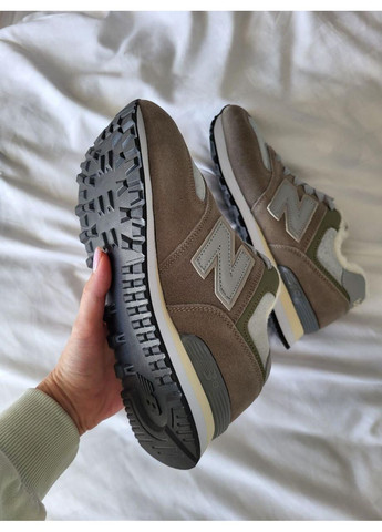 Серые зимние кроссовки мужские new balance 574 grey fur нью беланс 574 No Brand