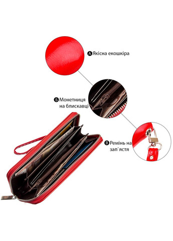 Кошелек женский на одну молнию из экокожи гладкий 19041 KIVI (329195890)