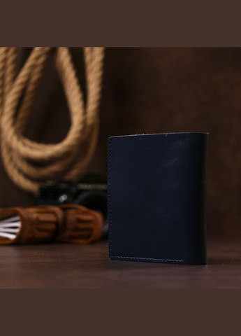 Портмоне для документов мужское из натуральной кожи 16507 Синий Shvigel (306881929)